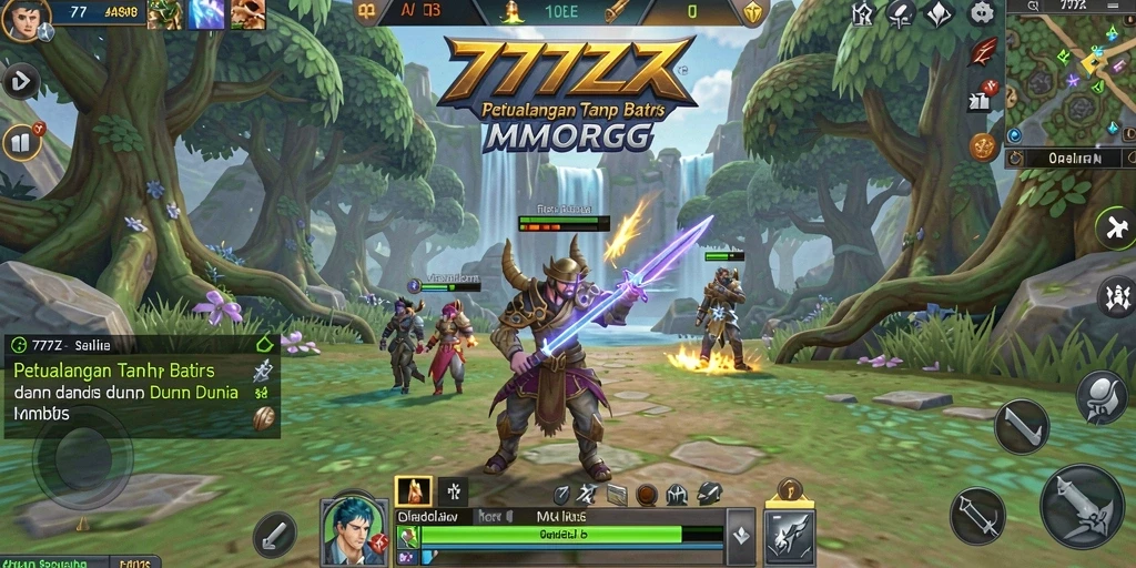Tampilan gameplay MMORPG 777ZX yang menarik dan dinamis.