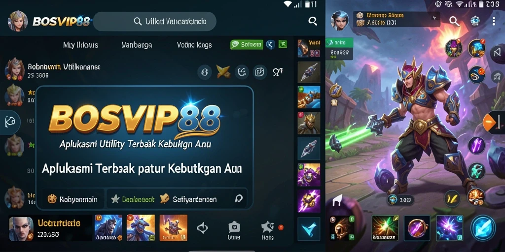 Tangkapan layar dari antarmuka utama BOSVIP88 menunjukkan fitur-fitur utility yang bermanfaat.