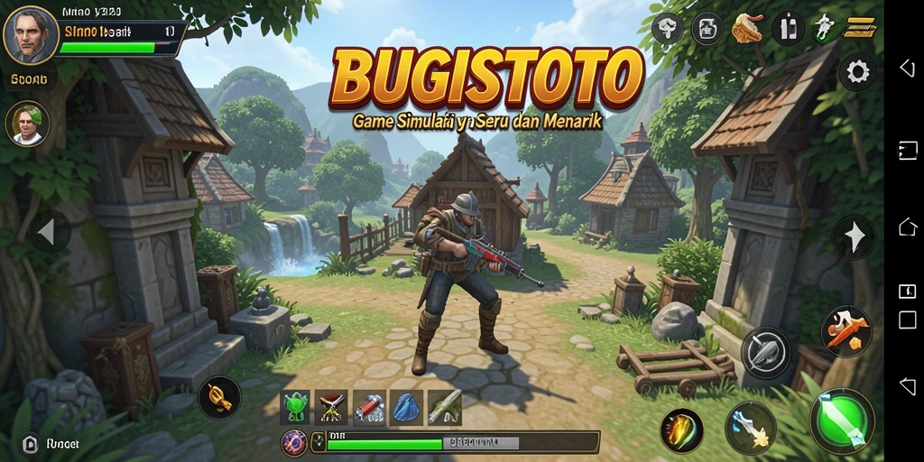 Tangkapan layar gameplay BUGISTOTO menunjukkan keseruan dan tantangan berbagai misi.
