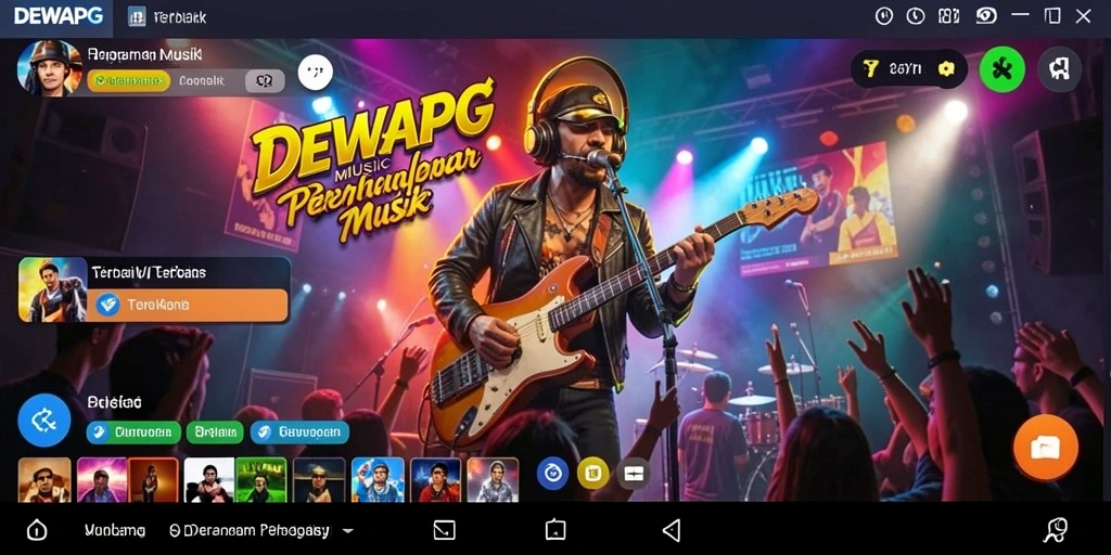 Tampilan screenshot DEWAPG dengan gameplay musik yang seru.