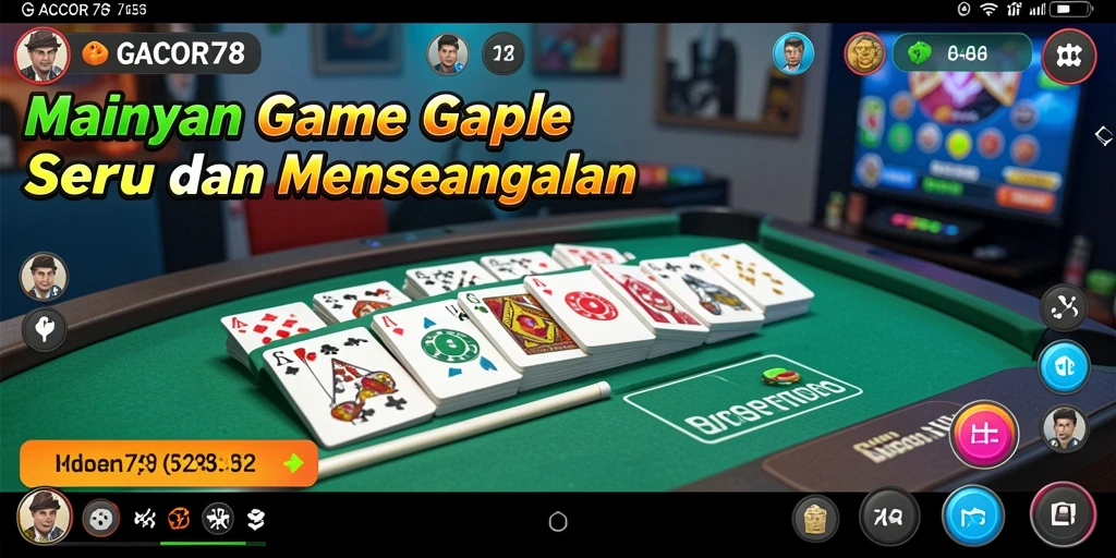 Screenshot GACOR78 menampilkan suasana permainan Gaple yang seru.