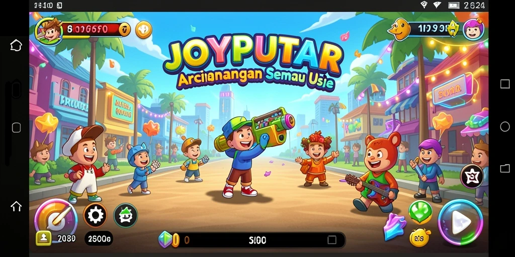 Tampilan seru gameplay JOYPUTAR dengan tantangan arcade.