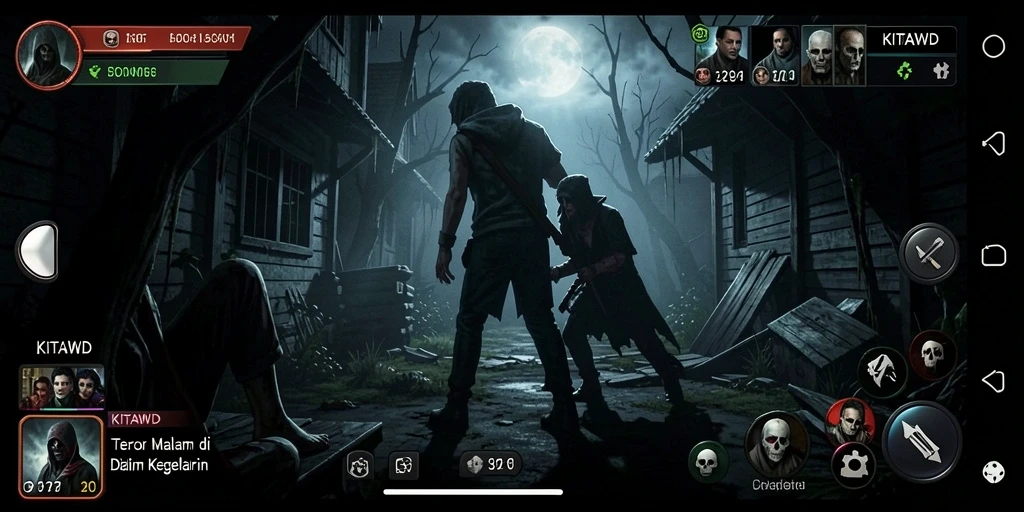 Tangkapan layar menampilkan gameplay menegangkan di KITAWD.
