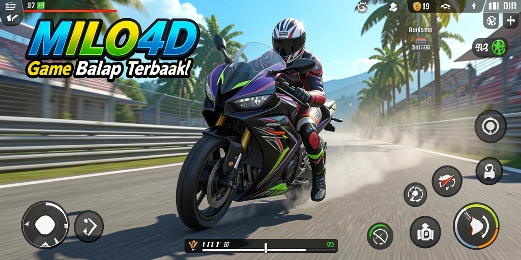 Tangkap momen mendebarkan dalam gameplay balap motor di MILO4D.