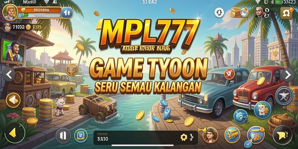 Screenshot utama menunjukkan gameplay seru dalam game Tycoon.