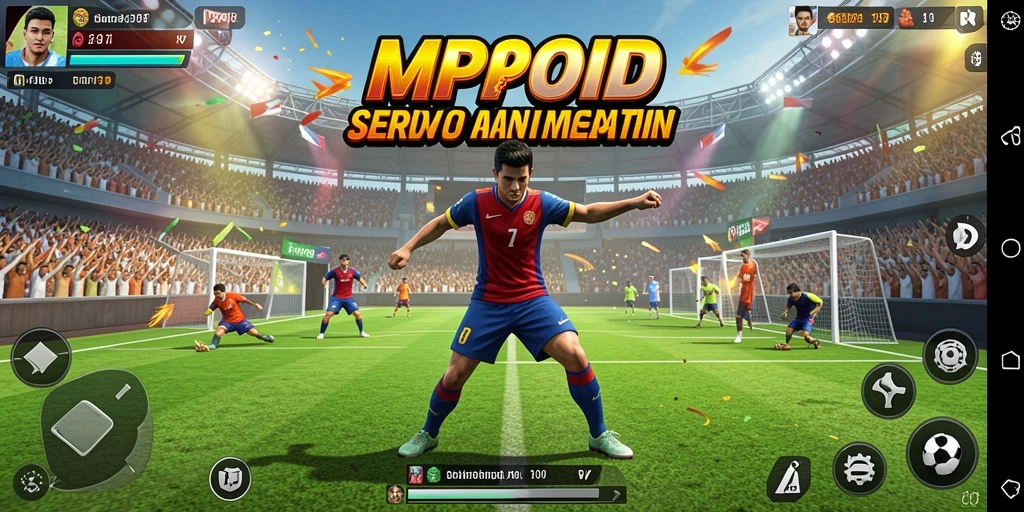 Tampilan gameplay MPOID dengan aksi olahraga yang mendebarkan.