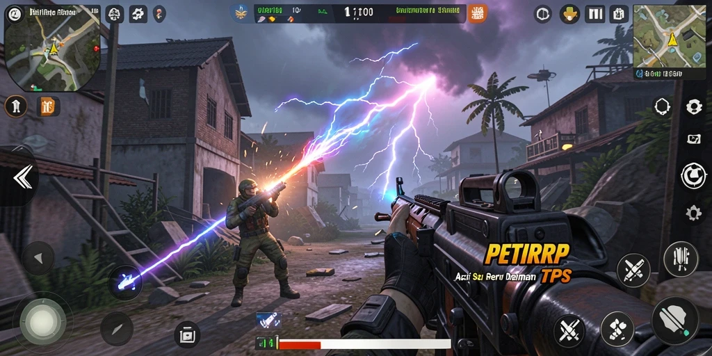 Gameplay intens PETIRRP menampilkan aksi seru dan strategis di medan perang.