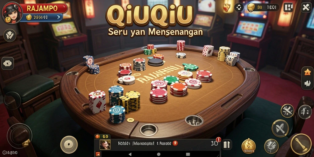 Tampilan gameplay seru dan menantang di RAJAMPO.