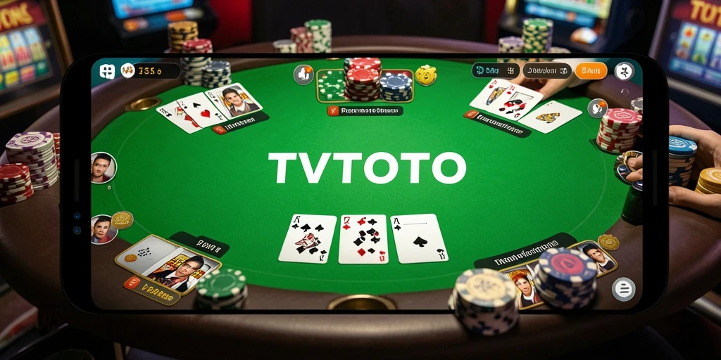 Tampilan gameplay menyenangkan di aplikasi Poker TVTOTO.