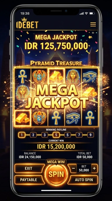 Screenshot aplikasi idebet dengan tampilan antarmuka yang menarik.
